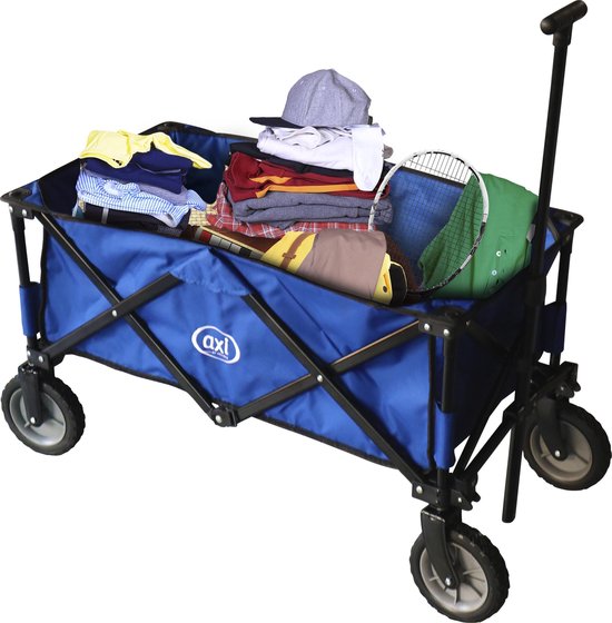 AXI AB110 Opvouwbare Bolderwagen in Blauw - Bolderkar - Inclusief handige draagtas - Metaal