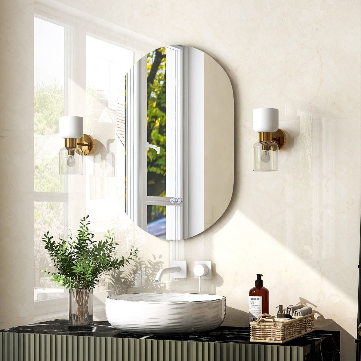 Coast Dimbare Led-spiegel voor badkamer - Wandspiegel - 80x50 cm