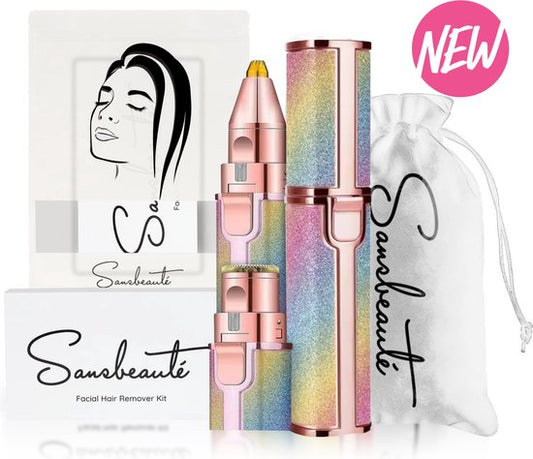 Wenkbrauw Trimmer - Gezichtsontharing Dames - Gezichtshaar Verwijderen Vrouw - Sansbeauté® - Safety Razor - Ladyshave - Flawless Gezichts Ontharing - Wenkbrauw Scheermesje