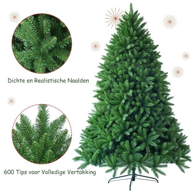 Coast Premium Kunstkerstboom Groen – 134 x 229 cm – 1968 Takpunten met Scharnierende Constructie