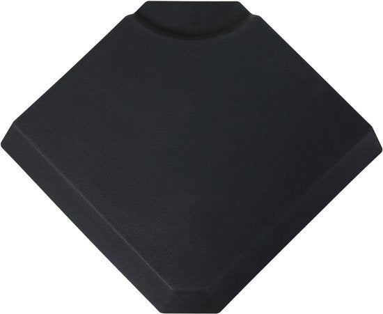 AXI Parasolvoet 4-delig Vulbaar – Zwart – 99 x 99 x 10 cm - Voor Zweefparasols tot 2,5 x 2,5 m of diameter 3 m – Met Handvat – Kunststof