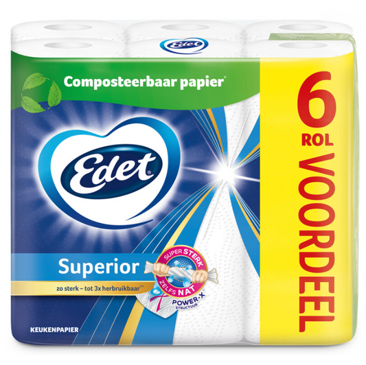 Edet Keukenpapier - Superior - Voordeelpak - 6 stuks