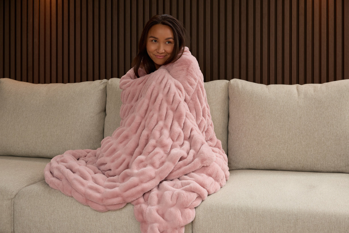 Sjumo Plaid Faux Fur – 150 x 200 cm – Candy Cloud – Ultra Zacht & Luxe
