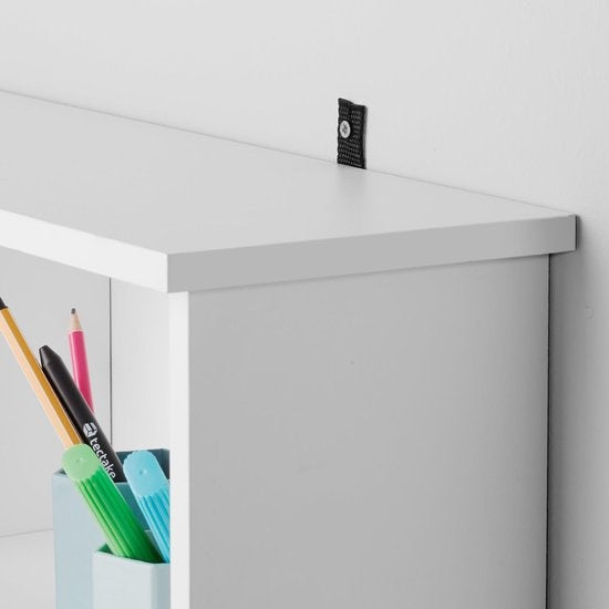 tectake - CD-kast boekenkast Stevie 105,5x19x136,5cm - wit - 403618