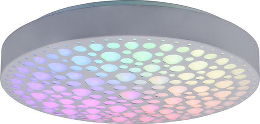 Reality - LED Plafondlamp - Plafondverlichting - 22W - Aanpasbare Kleur - RGB - Afstandsbediening - Dimbaar - Rond - Wit - Kunststof