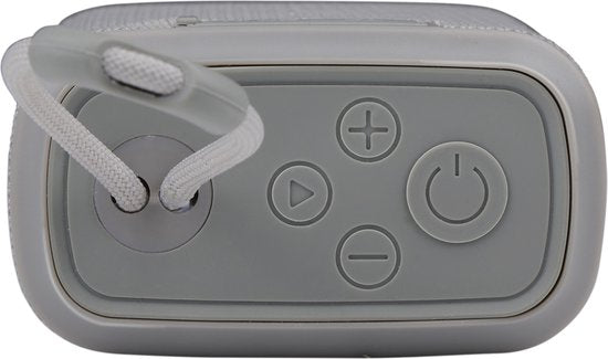 Draagbare Bluetooth Speaker 5.3 - Draadloze Muziekbox met AUX en FM Radio - Partybox met 4 uur Speeltijd - Compact en Lichtgewicht - Grijs