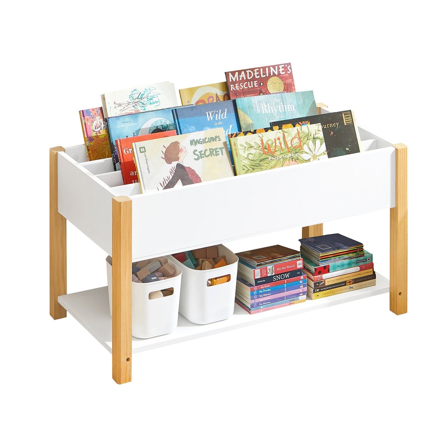 SoBuy Kinderboekenkast - 2 Laags - 85 x 42 x 45 cm