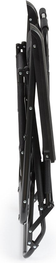 909 Outdoor Ligbed Stoel - Opvouwbaar - Set 2 - Verstelbaar - Polyester&Metaal - Zwart
