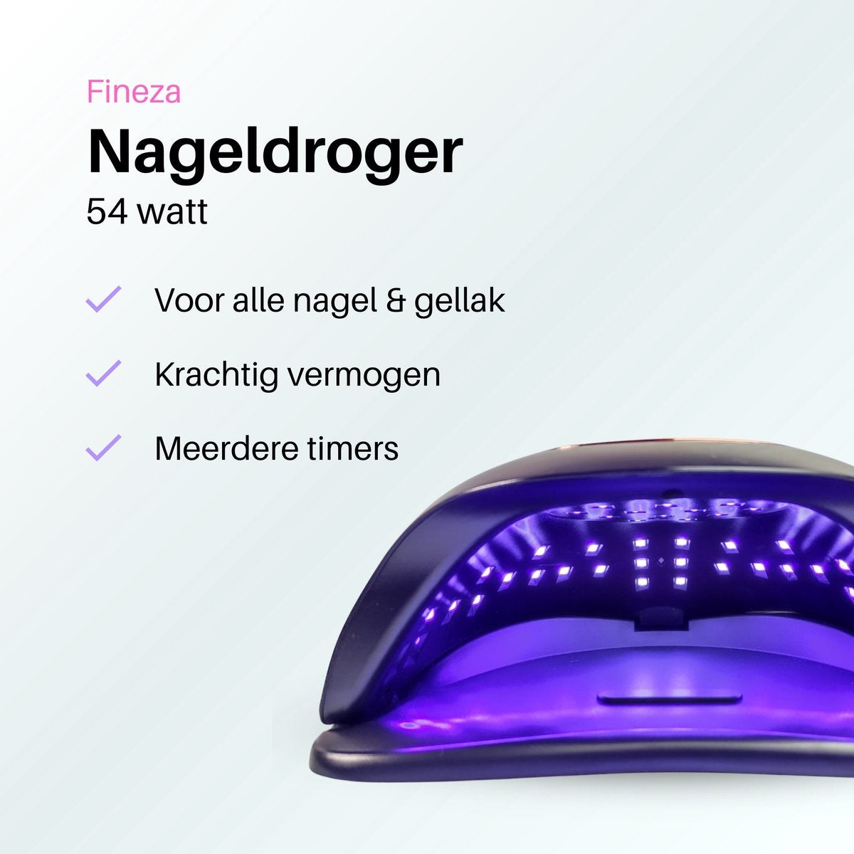 Fineza UV Lamp Gelnagels - Gellak Nagel Droger - Nagellamp - Zwart