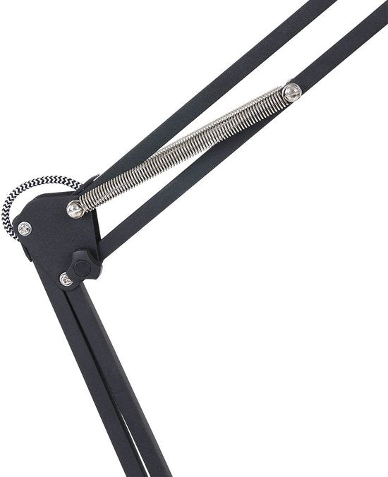 Anne Lighting Zappa - Tafellamp Industrieel - Zwart - H:80cm - Ø:18cm - E27 - Voor Binnen - Metaal - Tafellampen - Bureaulamp - Bureaulampen - Slaapkamer - Woonkamer - Eetkamer