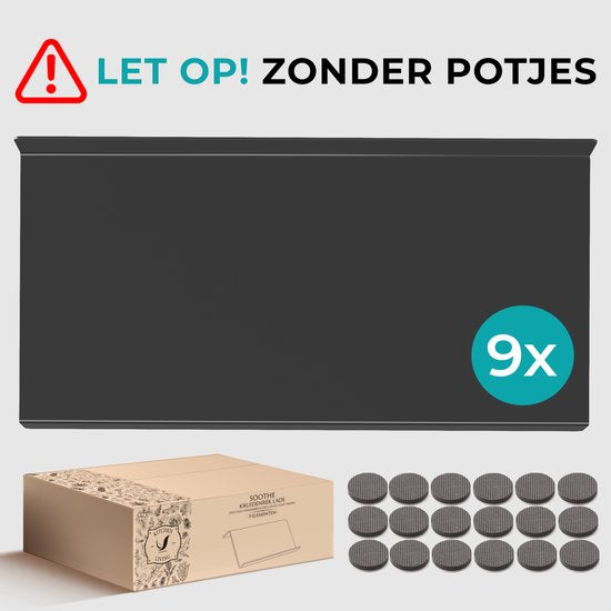 Soothe Kruidenrek Lade voor 36 Kruidenpotjes - Uitschuifbaar - 9 Set - Kruiden Organizer - Kruidenrekken - Kruidenrekje - RVS