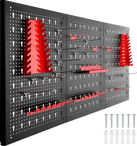 tectake® - Gereedschapswand met 25 haken en houders - 403559