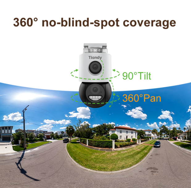 Tiandy TD-H693N Dual Lens Beveiligingscamera - 210 x 160 x 160 mm - IP66