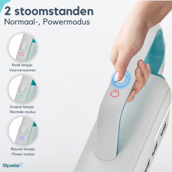 Spalax SteamPro Stoomreiniger & Handstomer - Tapijtreiniger / Vlekkenreiniger - Stoomreinigers - Stoomapparaat - Vloer, Bank, Tapijt