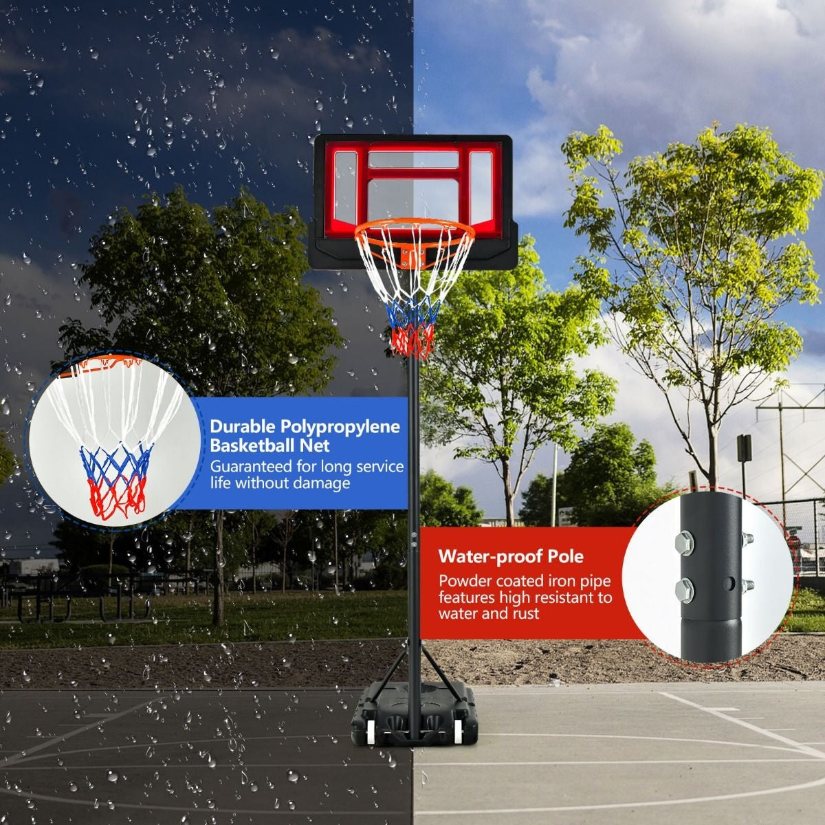 Coast Basketbalstandaard met Basketbalkorf - 154-210 cm - Verstelbare Hoogte