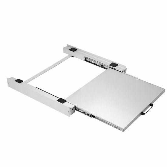 Vonia Tussenstuk Wasmachine Droger - Stapelkit Wasmachine Droger - Universeel - Uitschuifbare werkblad - Wit