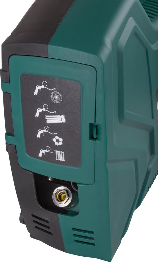 VONROC Draagbare Compressor – 1100W – 8 bar – Olievrij – 180 l/m – Incl. 11 accessoires