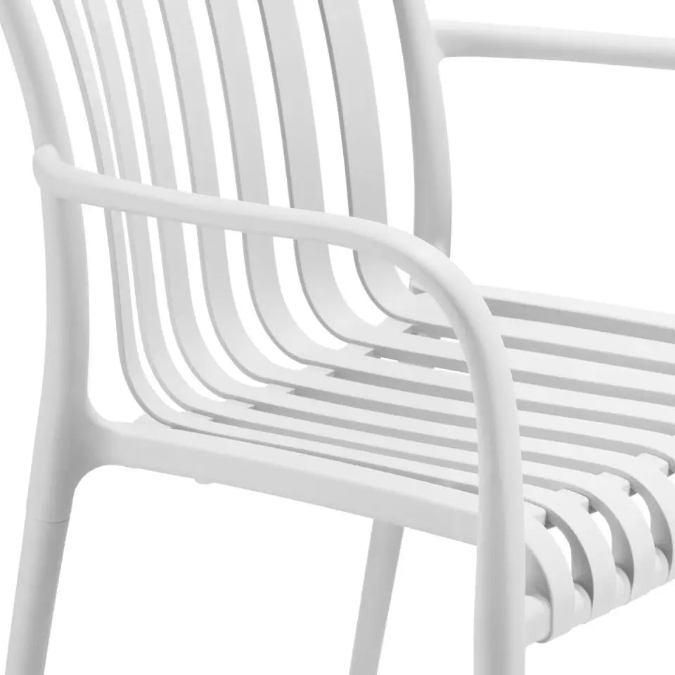 Tectake Tuinstoelen Alcudia Set van 2 - Weerbestendig - Stapelbaar - Kunststof
