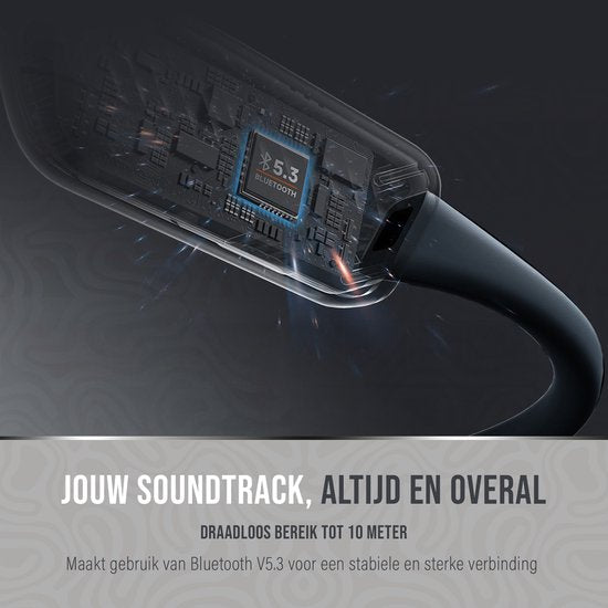 Tech Essentials Wave - Sport Oordopjes - Draadloos - Open Ear - IPX7 - Bone Conduction Hoofdtelefoon - Koptelefoon - Hardloop - Bluetooth