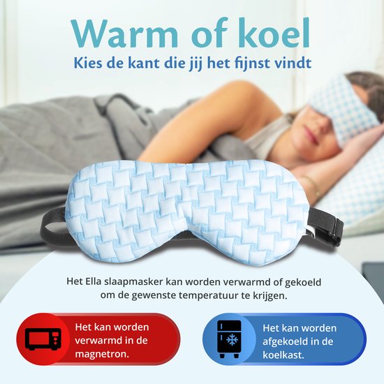 EL-Life Verzwaard Slaapmasker vrouwen & mannen - Oogmasker met verkoelende stof en velvet - Verstelbaar - Slaapmaskers