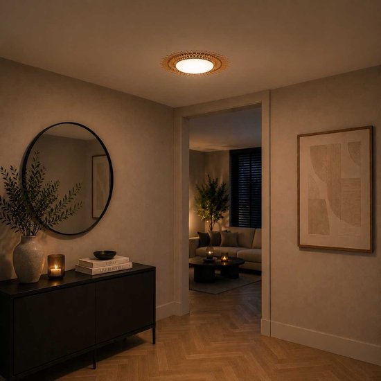LED Plafondlamp Ø50cm Liberty Bell - Bamboelamp -
