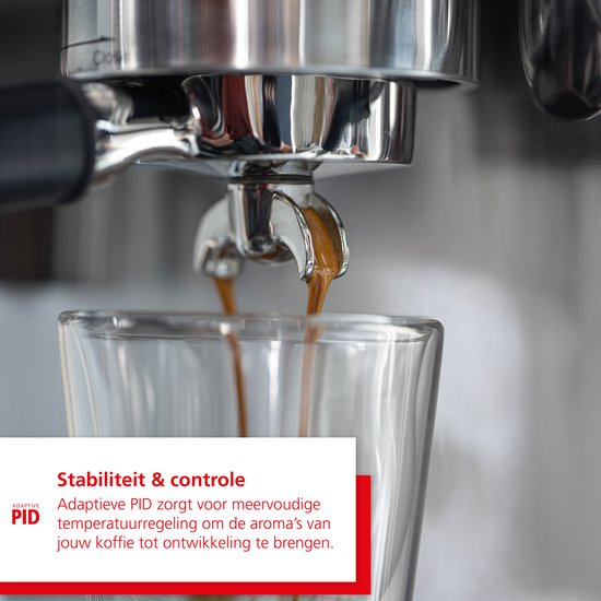 Solis Grind & Infuse Perfetta 1019 Pistonmachine met Bonenmaler - Met Stoom- & Heetwaterfunctie - Voorbrouwfunctie - Gebruiksklaar in 45 Seconden - Energiebesparend - Zilver