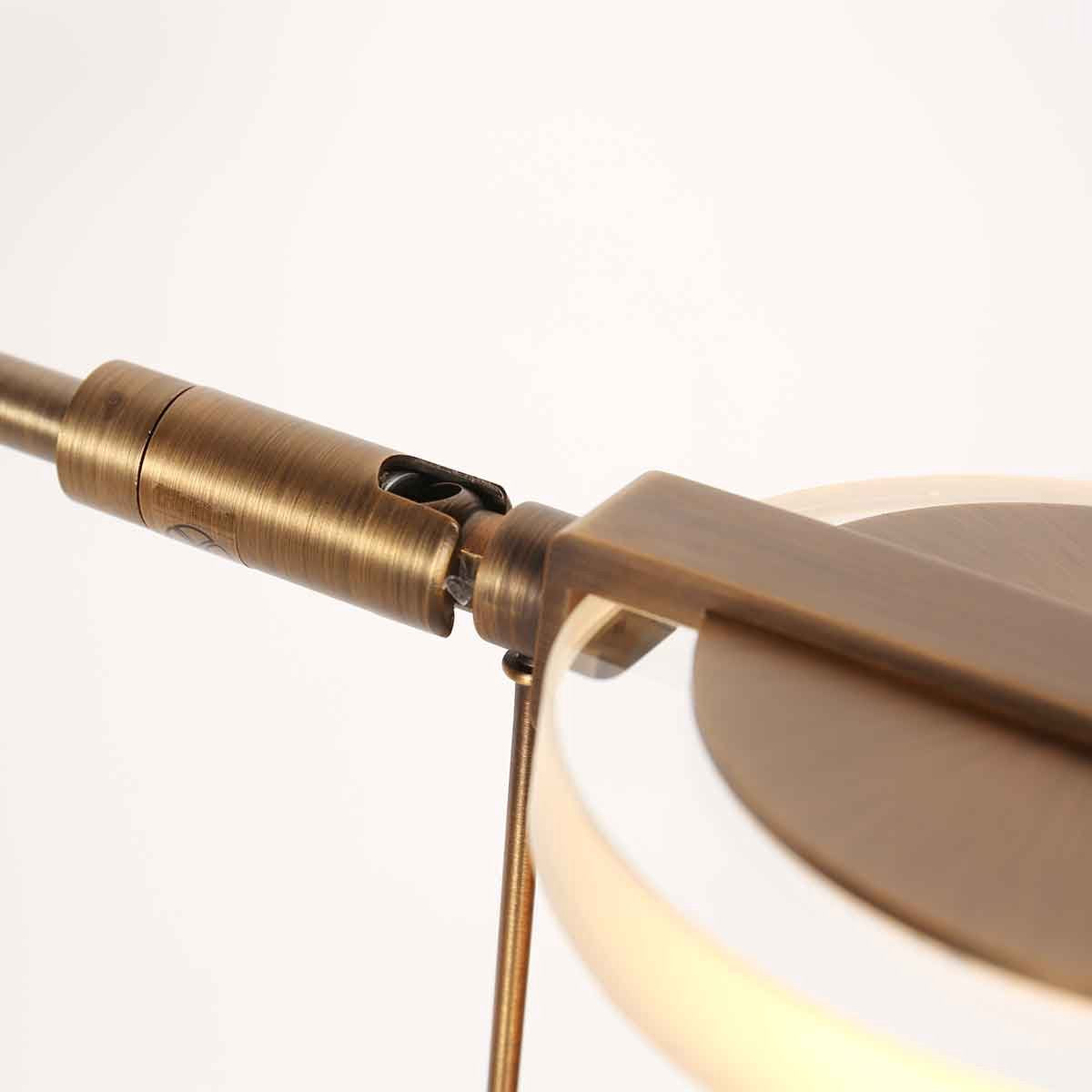 Steinhauer Turound Vloerlamp – Dimbaar Uplight & Leesarm – Stijlvol Brons – Metaal Design