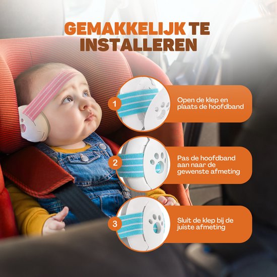 Vulpes Goods® BabyCare Gehoorbescherming – Baby & Peuter Oorkappen – 25 dB – Incl. 3 Hoofdbanden & Tas