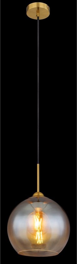 Globo - hanglamp - JAMESSA - amberkleurig - glas - Ø 25cm - E27 - 15788H