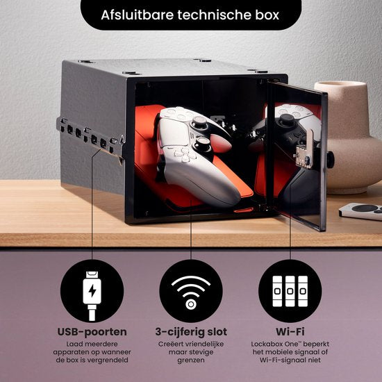 Lockabox One™ Opbergbox met Cijferslot - Afsluitbare Medicijnkast - Polycarbonaat Kluis - Koelkast en Diepvries Proof - 10,5 Liter - 31 x 21 x 17 cm