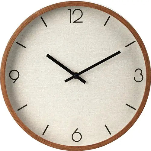 Koopman Wandklok hout look rond 30cm multicolor decoratie