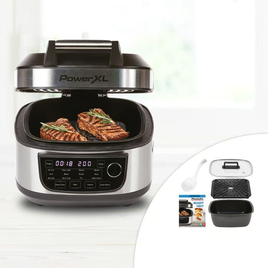 PowerXL MultiCooker 12-in-1 Multicooker - Vervangt 12 Keukenapparaten - Inclusief Receptenboek - Gemakkelijk Schoon te Maken