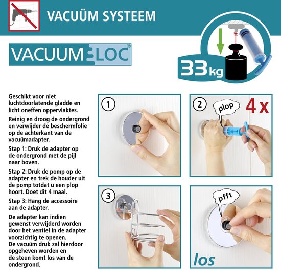 WENKO Vacuum-Loc adapter voor Premium+Classic, set van 2 stuks