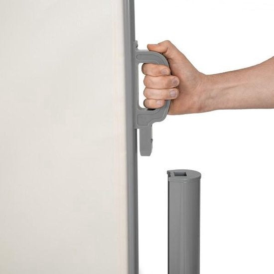 tectake - Uitschuifbaar aluminium windscherm tuinscherm 180 x 300 cm beige 401529