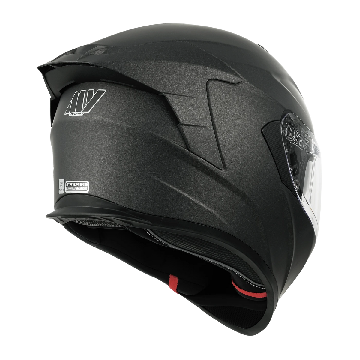 MY Integraalmotorhelm – ECE R 22.06 Gecertificeerd – Maat M – Mat Titane en Zwart – ABS