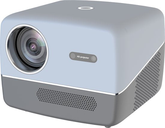 Fuegobird A6 Beamer - 1080P Full HD - Smart Home Projector - Ondersteuning 4K - Android TV 9.0 - 450 ANSI - Streamen met IOS & Android - Autofocus en 4D keystone - 2GB RAM+32GB ROM - WiFi6 - 2.4G/5G WiFi - BT5.0 - Netflix/Prime Video/Youtube - Grijs