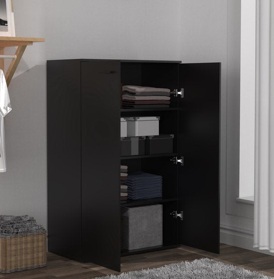 Kledingkast kinderkamer - praktische opbergkast 120 cm hoog 4 opbergvakken
