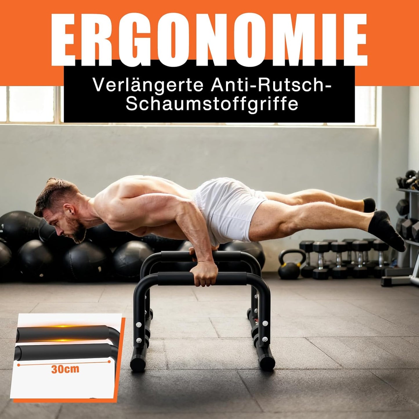 DH Ftlife Bars voor Calisthenics - Verstelbaar - 2 Stuks - Max. 200 kg - 30-35 cm