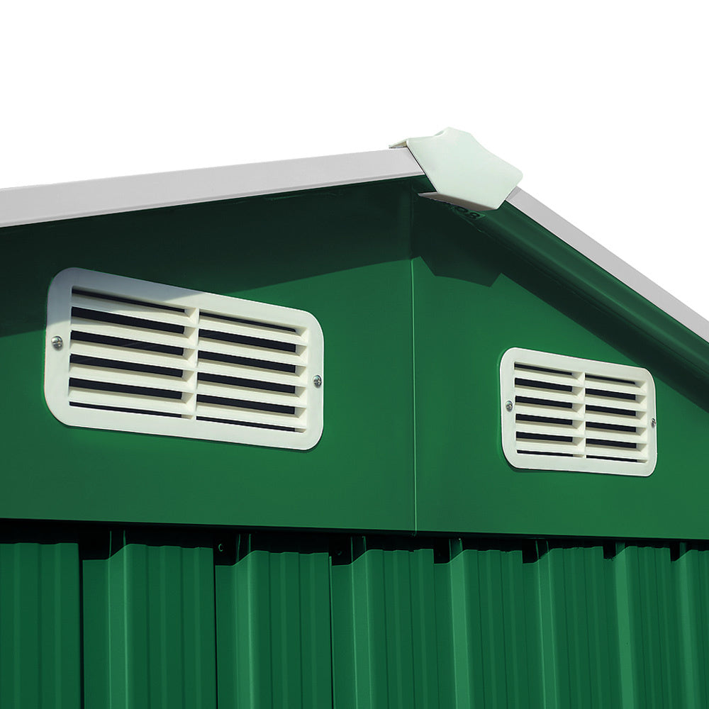 Metalen Tuinhuis - 5m² Fundering Schuifdeuren - 257 x 205 x 177,5 cm
