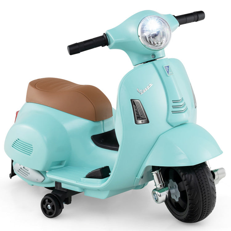 Coast Vespa Kindermotor - 6V Elektrisch - Met LED en Geluid - Groen