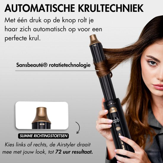 Sansbeauté® 9-in-1 Airstyler met Diffuser en Opbergdoos - Multistyler - Föhnborstel Kort Haar - Haarkruller - Haarstyler - Haardroger - Warmteborstel - Krulborstel - Krultang - Haarstijler - Stijlborstel - 5 in 1 Hairstyler