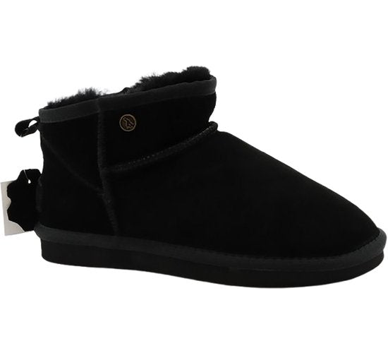 Alpacas Footwear – Dames - Echt suéde korte laarzen - Gevoerd met 100% zacht lamswol – Zwart - 41