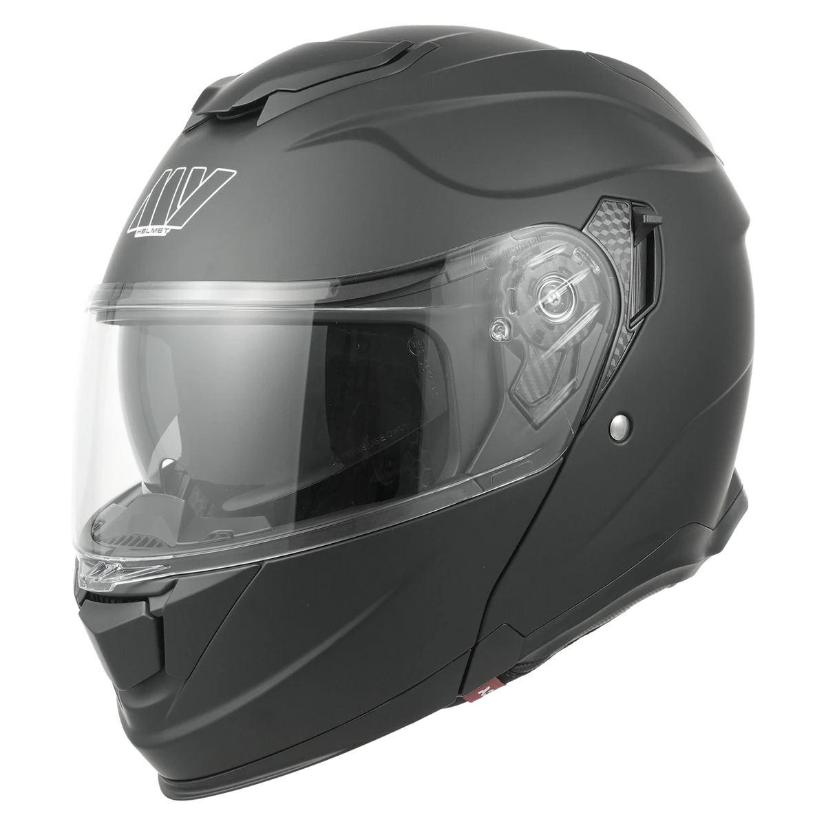 MY Flip-Up Systeemmotorhelm – ECE 22.06 Gecertificeerd – Maat M – Matzwart en Zilver – ABS