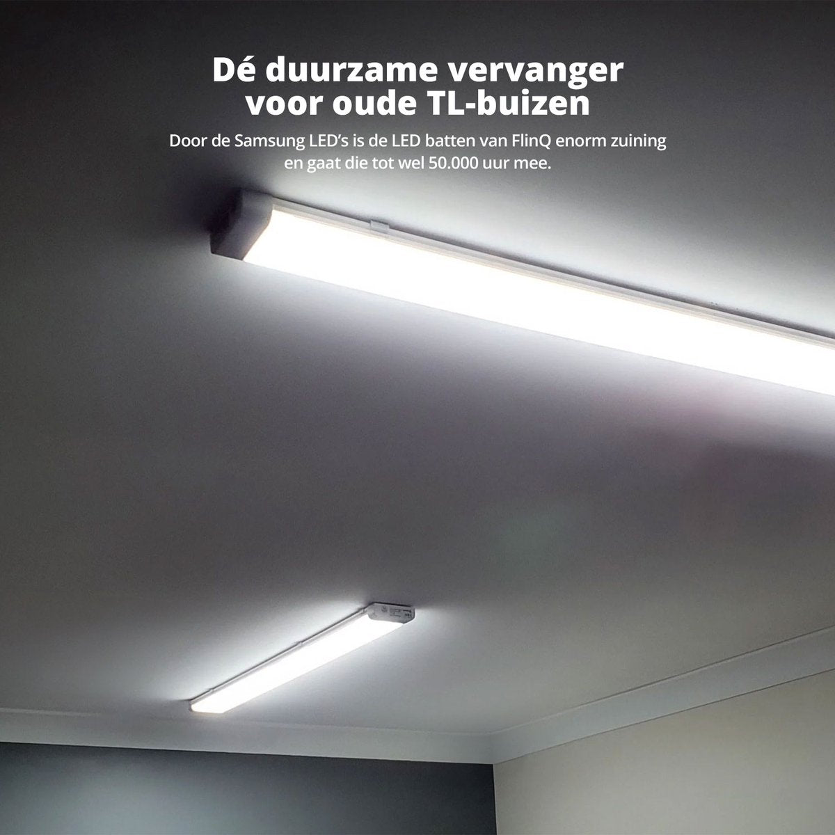 FlinQ LED Batten 6500K - TL-Balk - 120 cm - Duurzaam - 50000 branduren - 40W - Alternatieve TL-buis