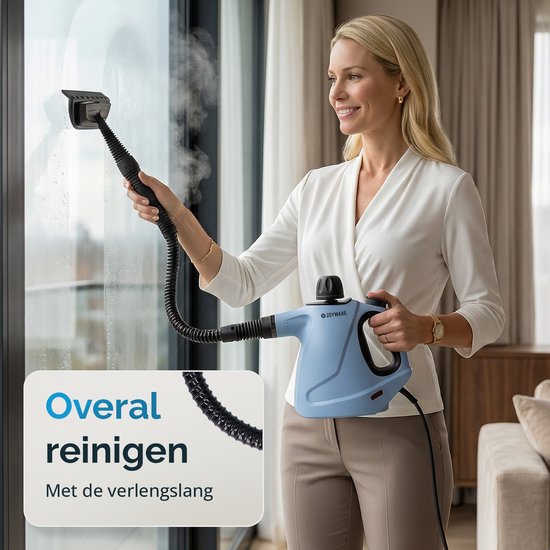 Joyware® 18-in-1 Stoomreiniger S2 – Handstoomreiniger met Steam Lock – Tapijtreiniger & Vlekkenreiniger voor Bank, Badkamer & Bekleding – Steam Cleaner – 1050W – 450ML