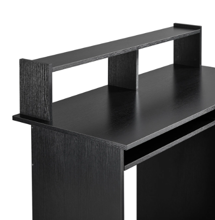 Yaheetech Bureau met Lade - Zwart - 106 x 50 x 94 cm - Computerbureau met Opbergvak