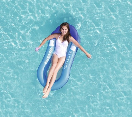 Bestway Opblaasbaar Loungebed met Netbodem - 160 x 84 CM - Max. 90KG - Incl. Reparatiesticker - Vinyl - Rood of Blauw