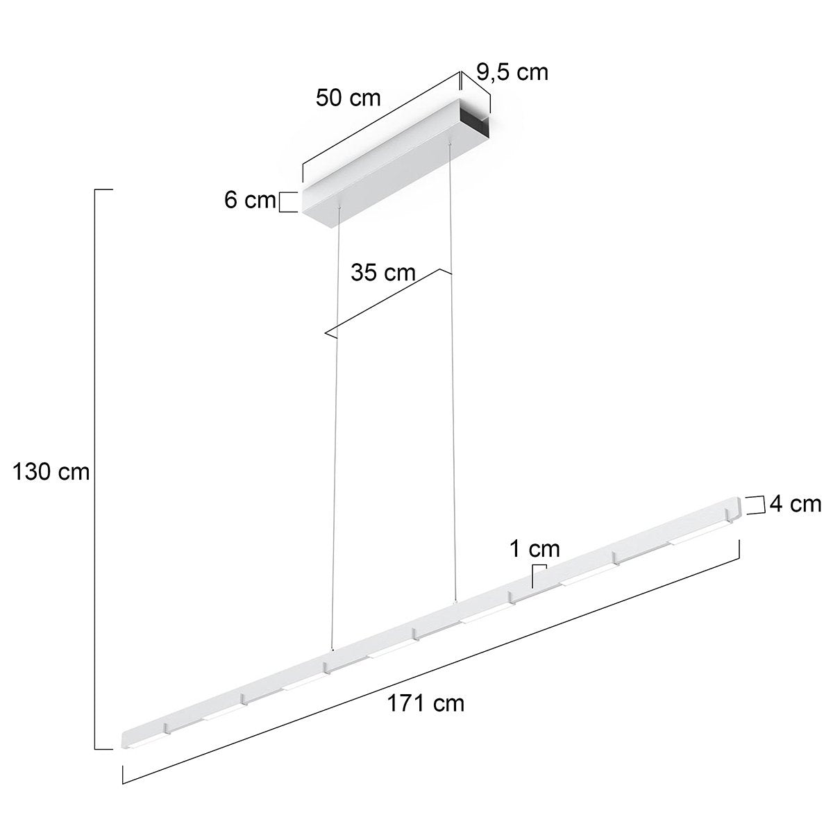 Hanglamp Bloc 3297ST Staal 171 cm Hoogteinstelbaar met Kabel Lift Steinhauer, Modern Design, Dimbaar met Externe Dimmer