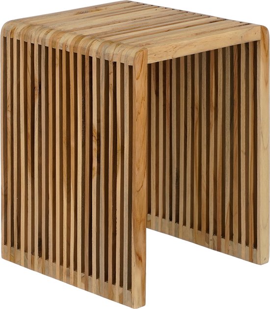 Mica Decorations Yonker Bijzettafel - Set van 3 - L44 x B34 x H50 cm - Gerecycled Hout - Bruin