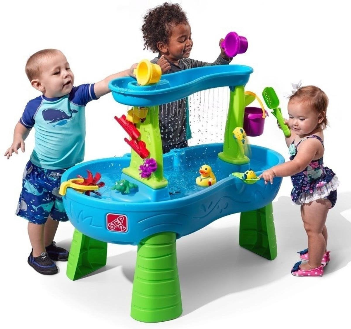 Step2 Rain Showers Splash Pond Watertafel - Met 13-delig accessoireset - Waterspeelgoed voor kind - Activiteitentafel met water voor de tuin / buiten